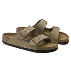Birkenstock Arizona Sfb Sandals - Taupe Suede