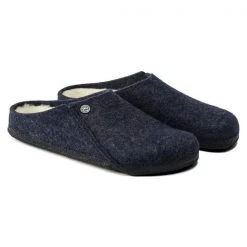 Birkenstock Zermatt Shearling Slippers Dark Blue 9 Birkenstock Zermatt Shearling Slippers Dark Blue