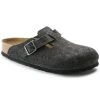 Birkenstock Boston Wool Felt Anthracite Clog