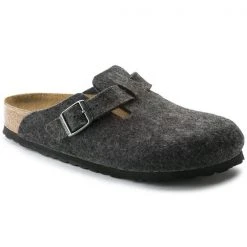 Birkenstock Boston Wool Felt Anthracite Clog