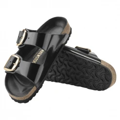 Birkenstock Arizona Big Buckle High Shine Black Sandals
