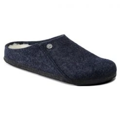 Birkenstock Zermatt Shearling Slippers Dark Blue