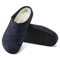 Birkenstock Zermatt Shearling Slippers Dark Blue