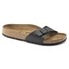 Birkenstock Black Birko Flower Madrid Unisex Sandal. Narrow fit. 1 Birkenstock Black Birko Flower Madrid Unisex Sandal. Narrow fit.