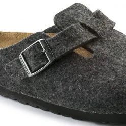 Birkenstock Boston Wool Felt Anthracite Clog