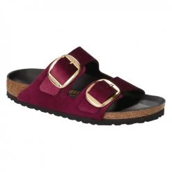 Birkenstock Arizona Big Buckle Velvet Maroon Sandal